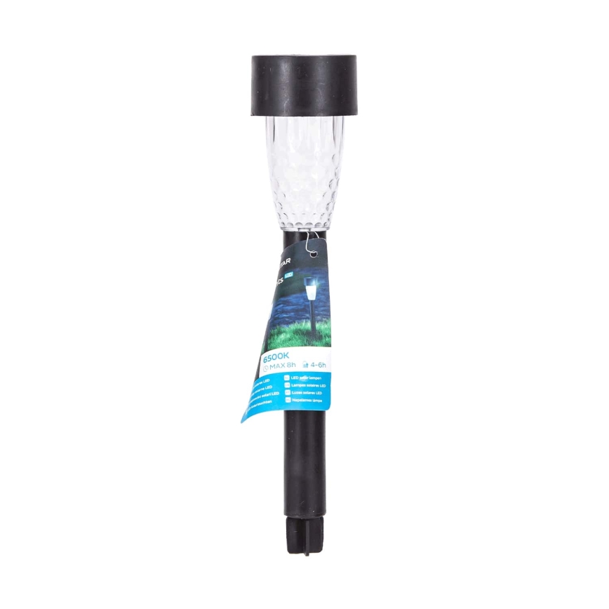 Aigostar - LED Solární lampa LED/0,006W/1,2V 40 mAh 29,7 cm černá 6500K IP44