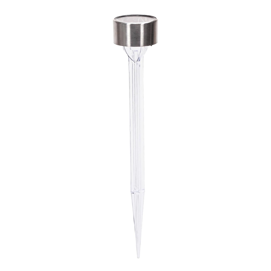 Aigostar - LED Solární lampa LED/0,006W/1,2V 32cm matný chrom 200 mAh 2700K IP44