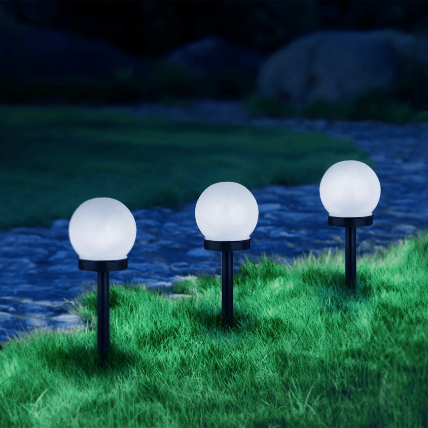 Aigostar - LED Solární lampa LED/0,006W/1,2V 33cm 40 mAh černá 6500K IP44