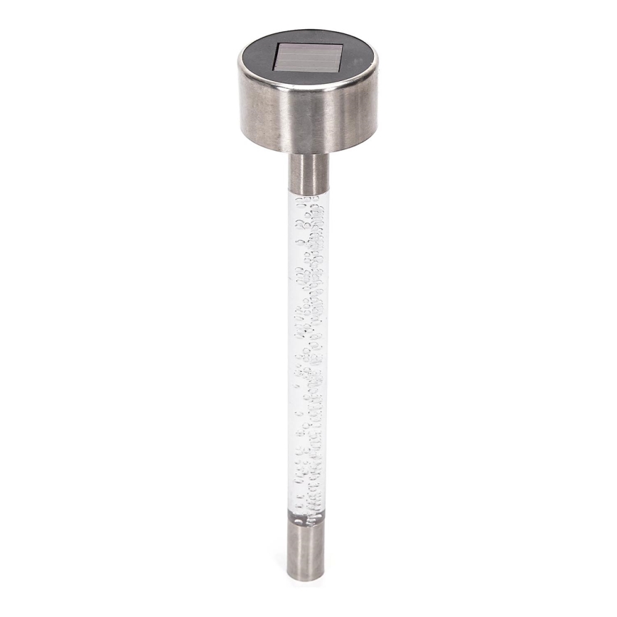 Aigostar - LED Solární lampa LED/0,006W/1,2V 36,7cm matný chrom 6500K IP44