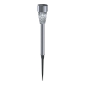 Aigostar - LED Solární lampa LED/0,006W/1,2V 40 mAh 29,7 cm matný chrom 6500K IP44
