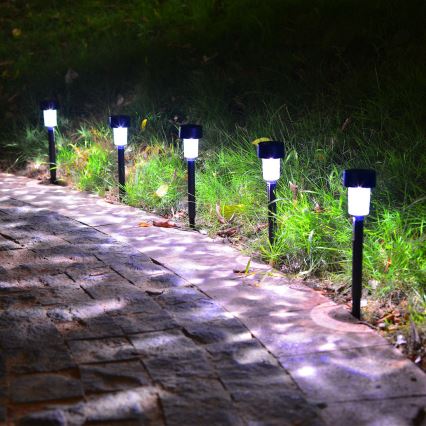 Aigostar - LED Solární lampa LED/0,06W/2V 32,7 cm 6500K IP44 600 mAh černá