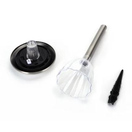 Aigostar - LED Solární lampa LED/0,08W/2V 30,4 cm 200 mAh 6500K IP44 matný chrom
