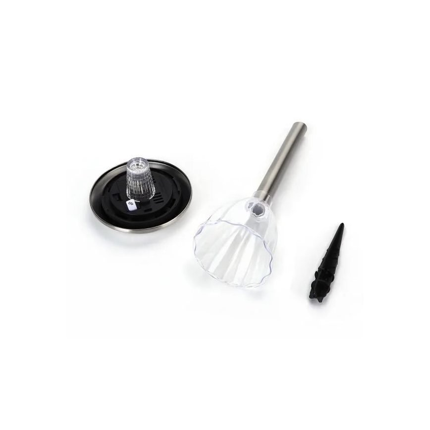 Aigostar - LED Solární lampa LED/0,08W/2V 30,4 cm 200 mAh 6500K IP44 matný chrom