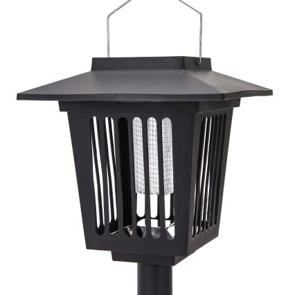 Aigostar - LED Solární lampa s lapačem hmyzu LED/0,03W/1,2V 55,2cm černá 6500K 300 mAh IP44