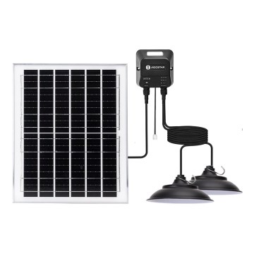 Aigostar - LED Solární lustr 2xLED/70W/12V 12000 mAh 6500K IP65 pr. 23,5 cm + dálkové ovládání