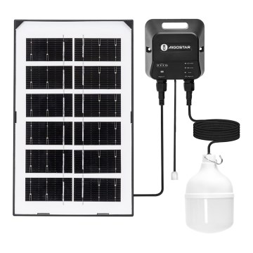 Aigostar - LED Solární lustr LED/35W/12V 3000 mAh 6500K IP65 pr. 10 cm + dálkové ovládání