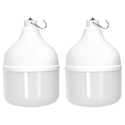 Aigostar - LED Solární lustr se senzorem 2xLED/70W/12V 12000 mAh 6500K pr. 12 cm + dálkové ovládání