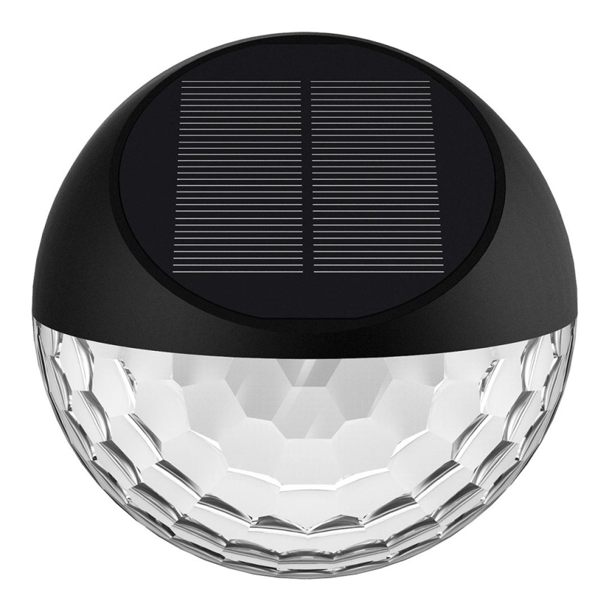 Aigostar - LED Solární nástěnné svítidlo LED/2W/1,2V černá 300 mAh 2700K IP44