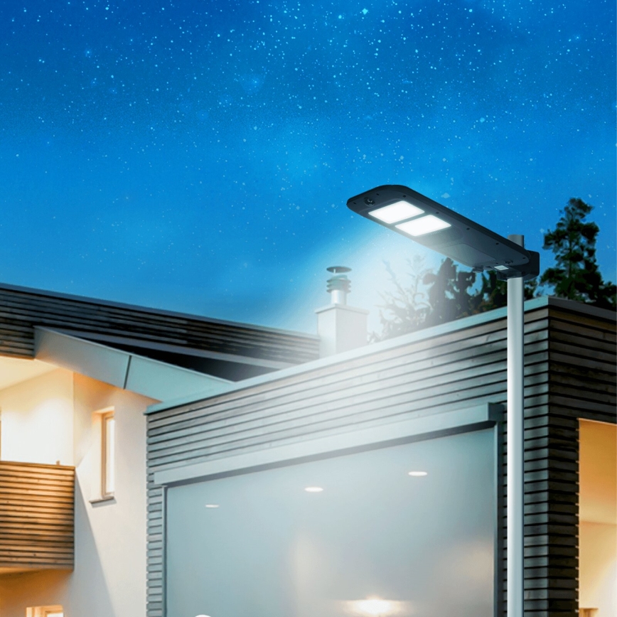 Aigostar - LED Solární pouliční lampa se senzorem LED/180W/4V 7500mAh IP65 + dálkové ovládání