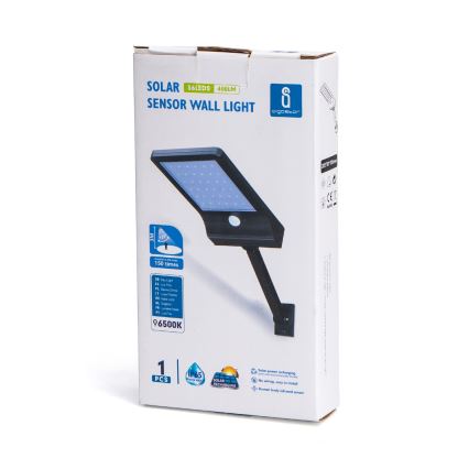 Aigostar - LED Solární pouliční lampa se senzorem LED/2,3W/5,5V 1800 mAh IP65
