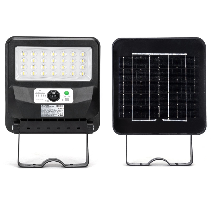 Aigostar - LED Solární pouliční lampa se senzorem LED/50W/3,2V 1000mAh 6500K + dálkové ovládání