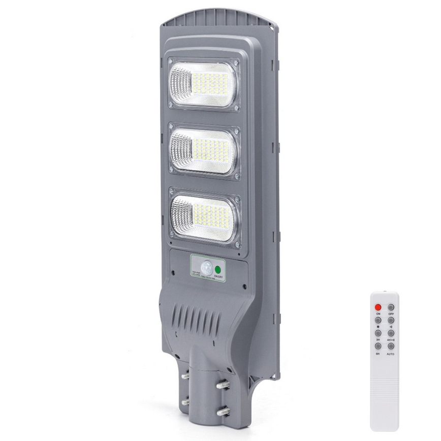 Aigostar - LED Solární pouliční lampa se senzorem pohybu a soumraku LED/150W/3,2V 15000mAh IP65 6500K + dálkové ovládání