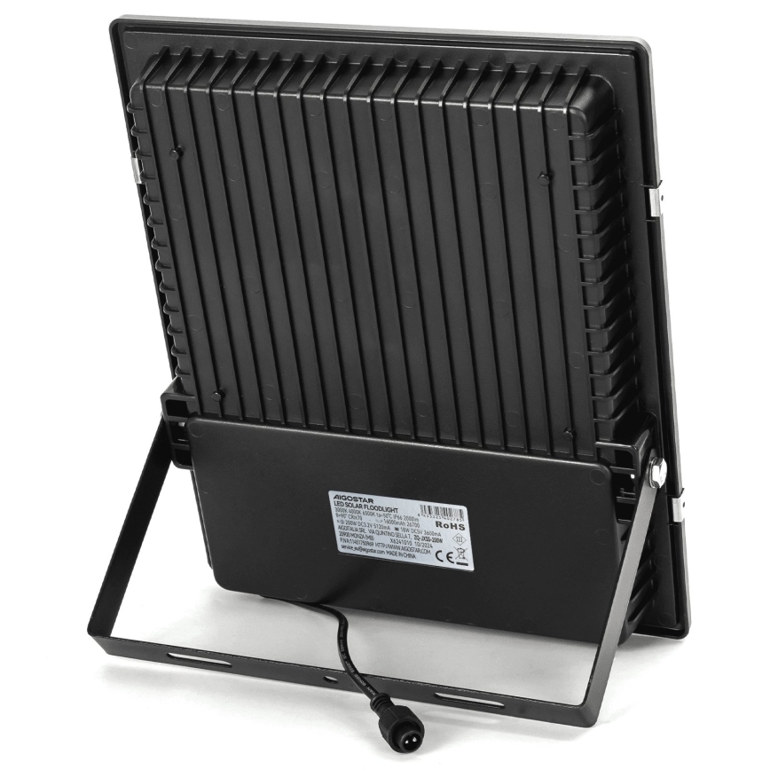 Aigostar - LED Solární reflektor LED/200W/3,2V 3600mAh 3000K/4000K/6500K IP66 + dálkové ovládání