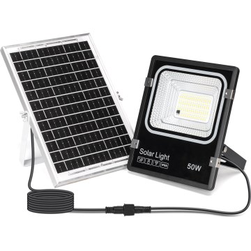 Aigostar - LED Solární reflektor LED/50W/3,2V 1200mAh 3000K/4000K/6500K IP66 + dálkové ovládání