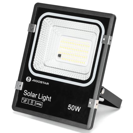 Aigostar - LED Solární reflektor LED/50W/3,2V 1200mAh 3000K/4000K/6500K IP66 + dálkové ovládání