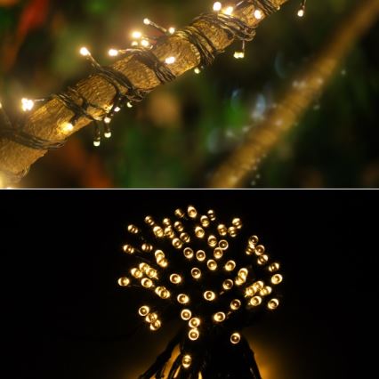 Aigostar - LED Solární řetěz 100xLED/12m 300 mAh IP65 teplá bílá