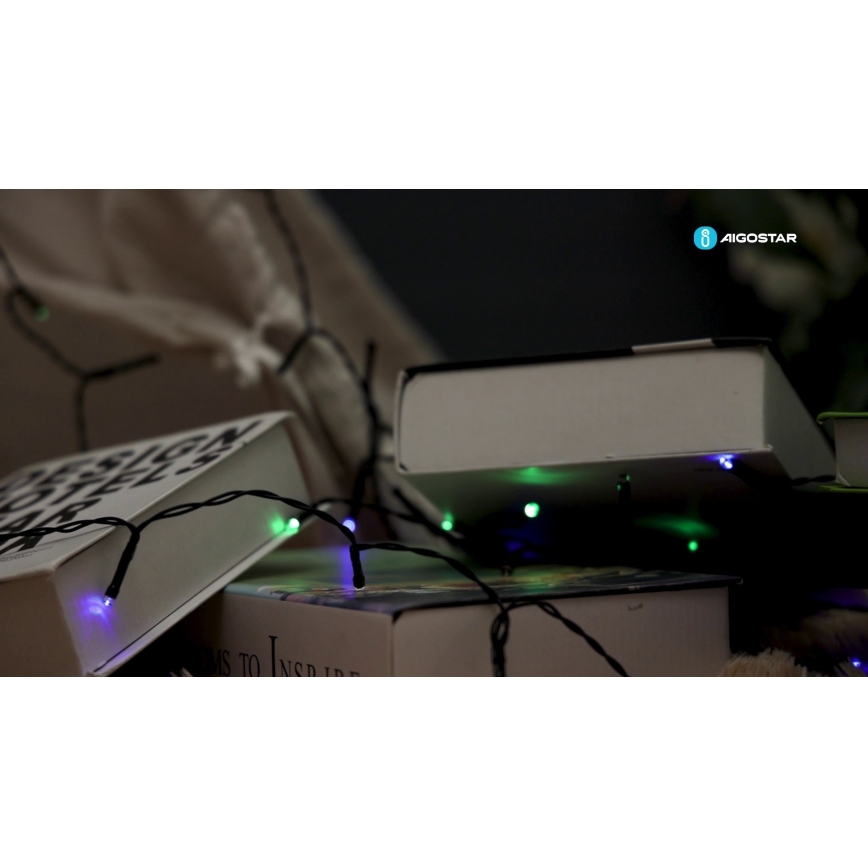 Aigostar - LED Solární  řetěz 100xLED/8 funkcí 12m IP65 multicolor