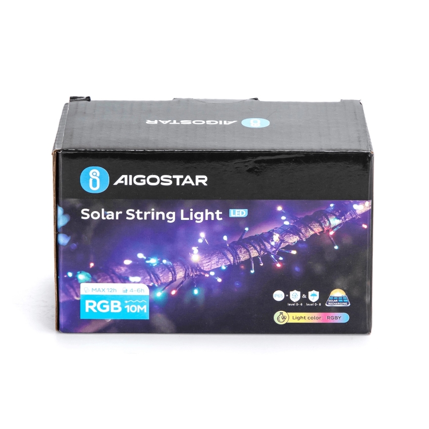 Aigostar - LED Solární  řetěz 100xLED/8 funkcí 12m IP65 multicolor