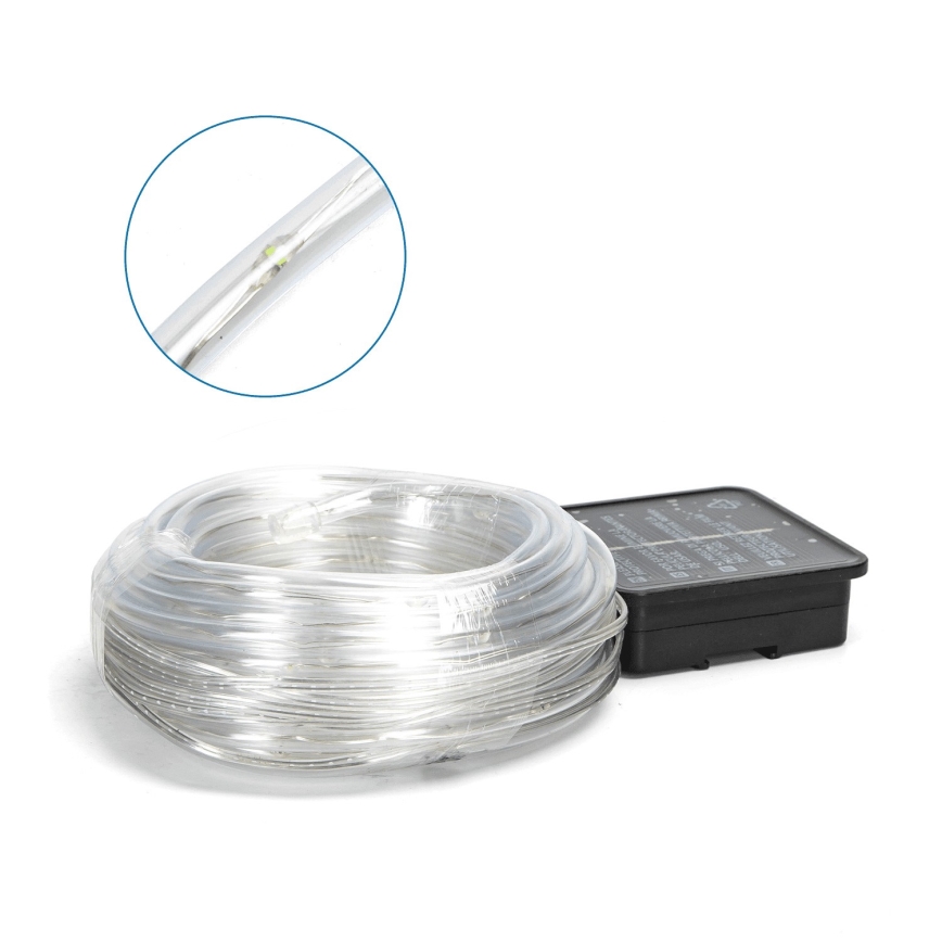 Aigostar - LED Solární  řetěz 100xLED/8 funkcí 12m IP65 studená bílá 800 mAh