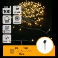 Aigostar - LED Solární  řetěz 100xLED/8 funkcí 12m IP65 teplá bílá 800 mAh