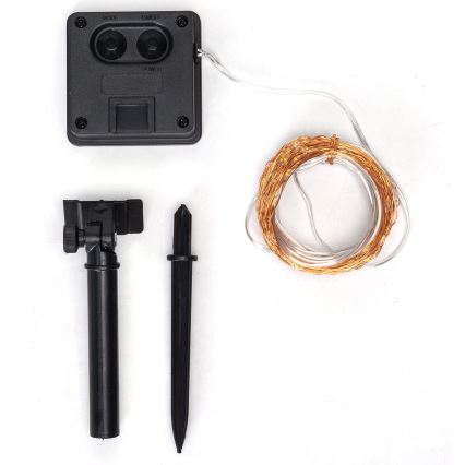 Aigostar - LED Solární  řetěz 100xLED/8 funkcí 12m 800 mAh IP65 teplá bílá