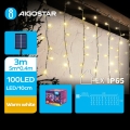 Aigostar - LED Solární  řetěz 100xLED/8 funkcí 8x0,4m IP65 teplá bílá 800 mAh
