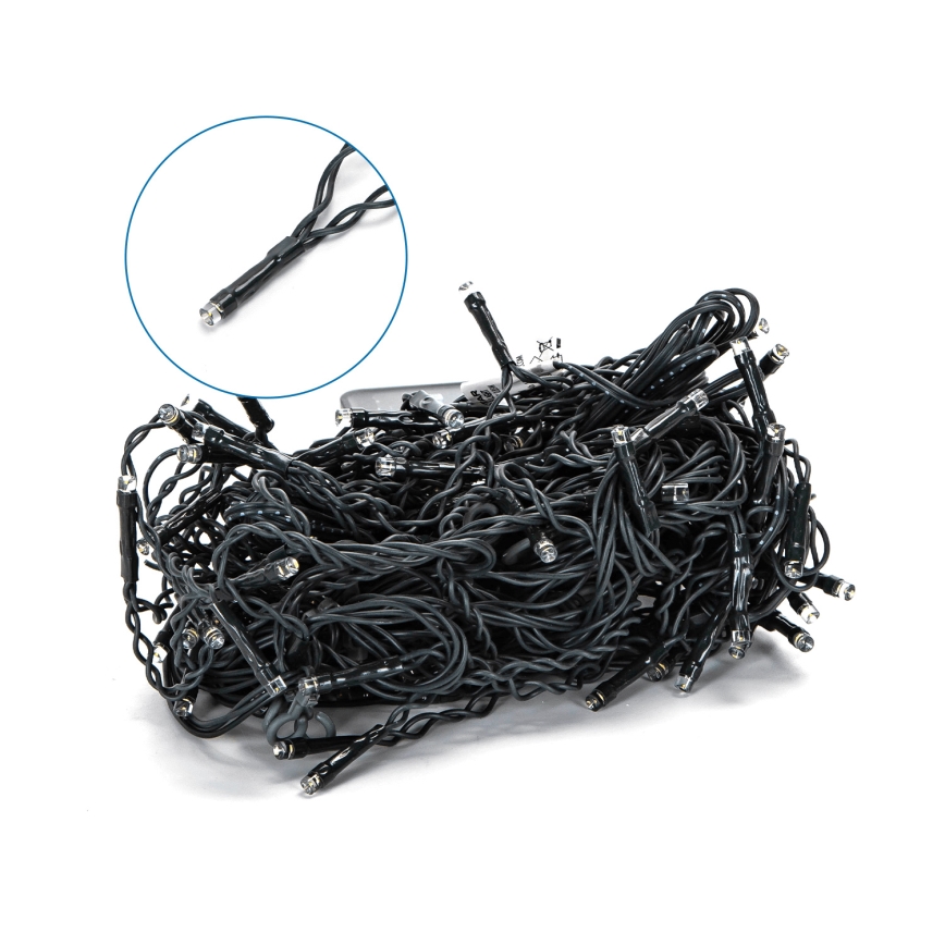 Aigostar - LED Solární  řetěz 100xLED/8 funkcí 8x0,6m 500 mAh IP65 studená bílá