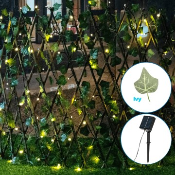 Aigostar - LED Solární řetěz 102xLED/2x0,7m IP65 300 mAh teplá bílá ivy