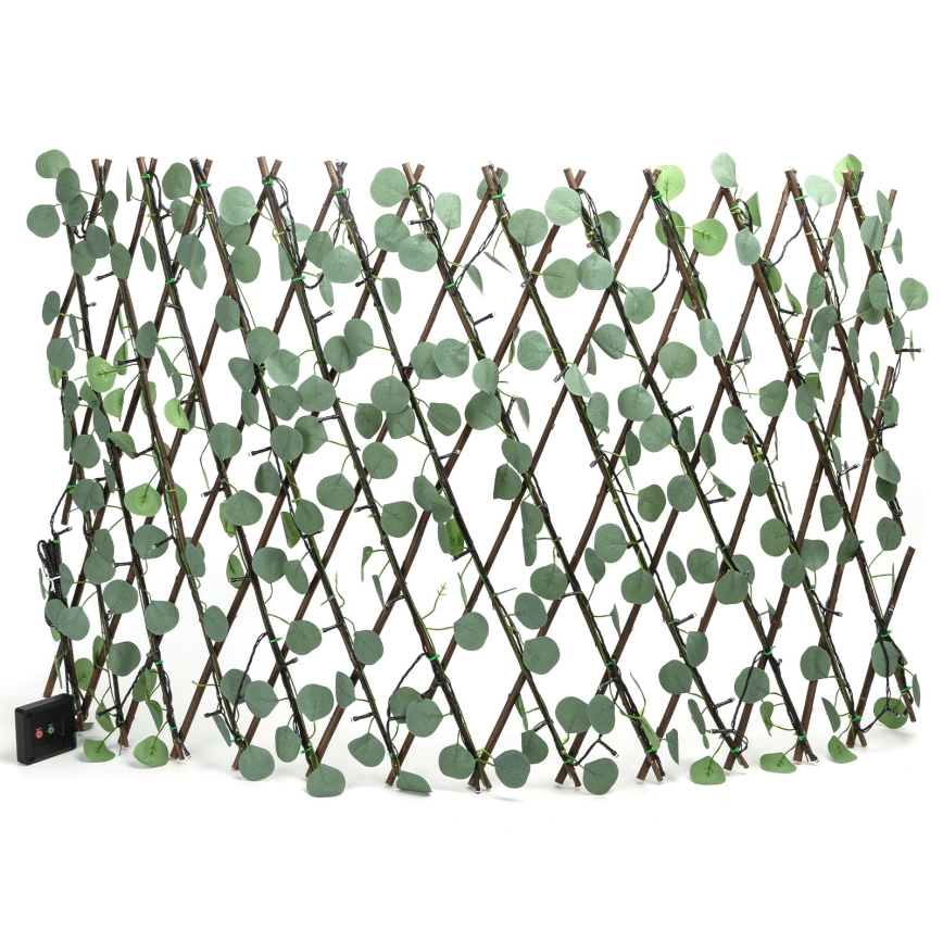 Aigostar - LED Solární řetěz 102xLED/2x0,7m IP65 300 mAh teplá bílá eukalyptus