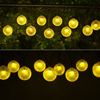Aigostar - LED Solární řetěz 10xLED/3,8m IP44 600 mAh teplá bílá