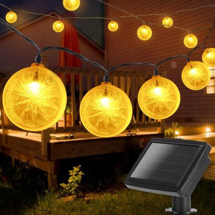 Aigostar - LED Solární řetěz 10xLED/3,8m IP44 600 mAh teplá bílá