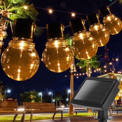 Aigostar - LED Solární řetěz 20xLED/5,8m IP44 teplá bílá