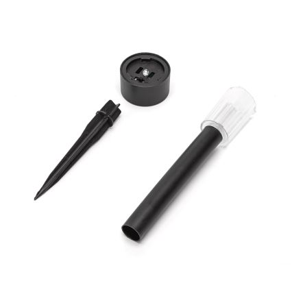 Aigostar - LED Solární svítidlo se senzorem soumraku LED/0,006W/1,2V 40 mAh 29,5 cm černá 6500K IP44