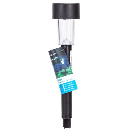 Aigostar - LED Solární svítidlo se senzorem soumraku LED/0,006W/1,2V 40 mAh 29,5 cm černá 6500K IP44