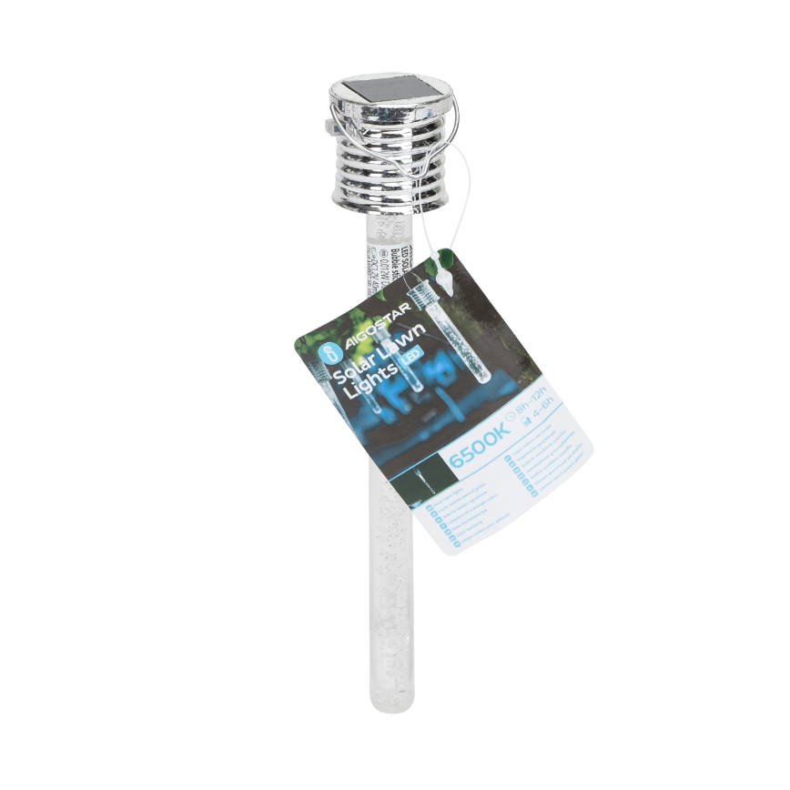 Aigostar - LED Solární svítidlo LED/0,006W/1,2V chrom 40 mAh 6500K IP44