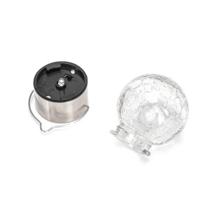 Aigostar - LED Solární svítidlo LED/0,006W/1,2V matný chrom 6500K 100 mAh IP44