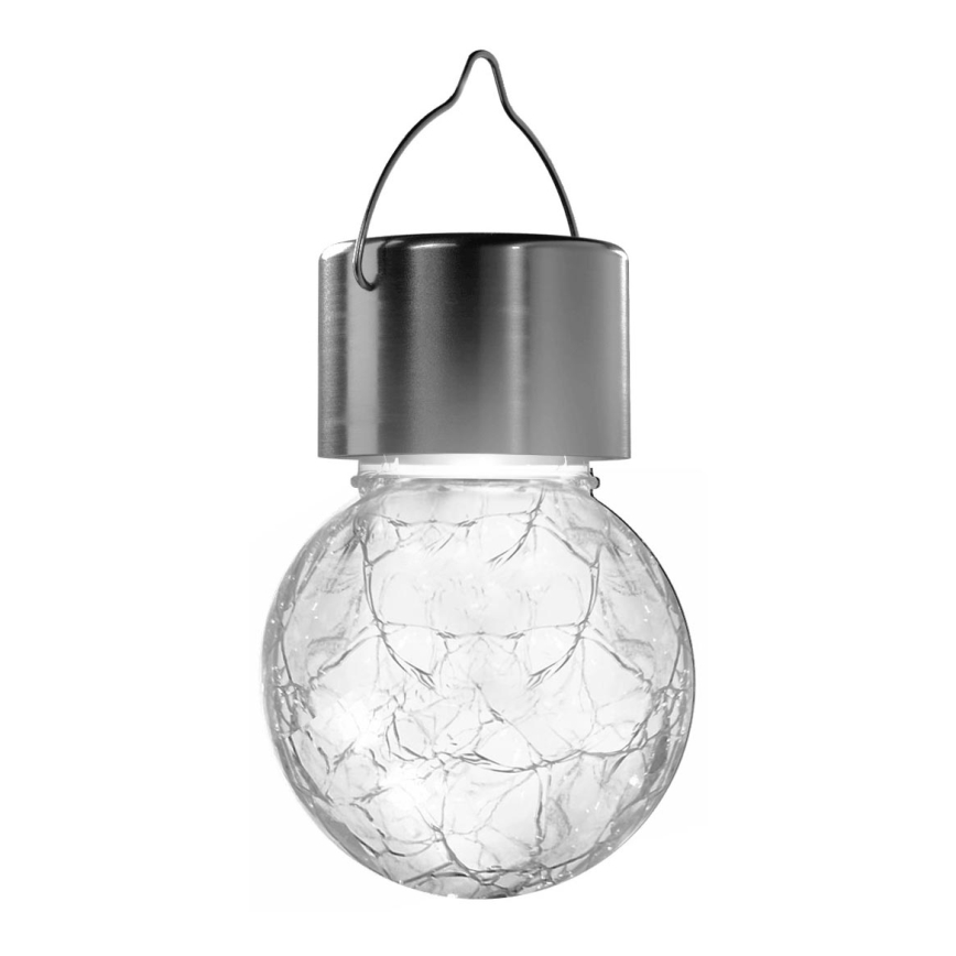 Aigostar - LED Solární svítidlo LED/0,006W/1,2V matný chrom 6500K 100 mAh IP44