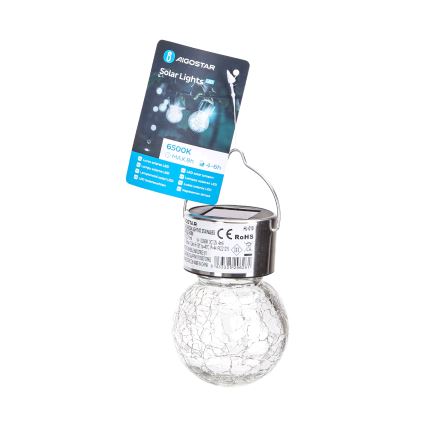 Aigostar - LED Solární svítidlo LED/0,006W/1,2V pr. 6 cm 100 mAh 6500K IP44