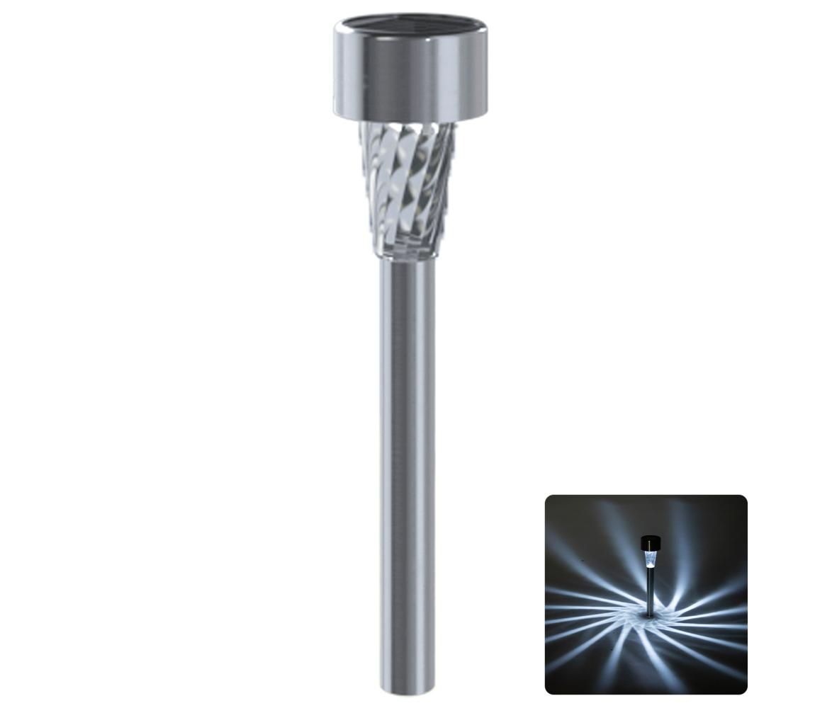 B.V. - LED Solární svítidlo LED/2V IP44 40 mAh matný chrom B10201O01 Nerez