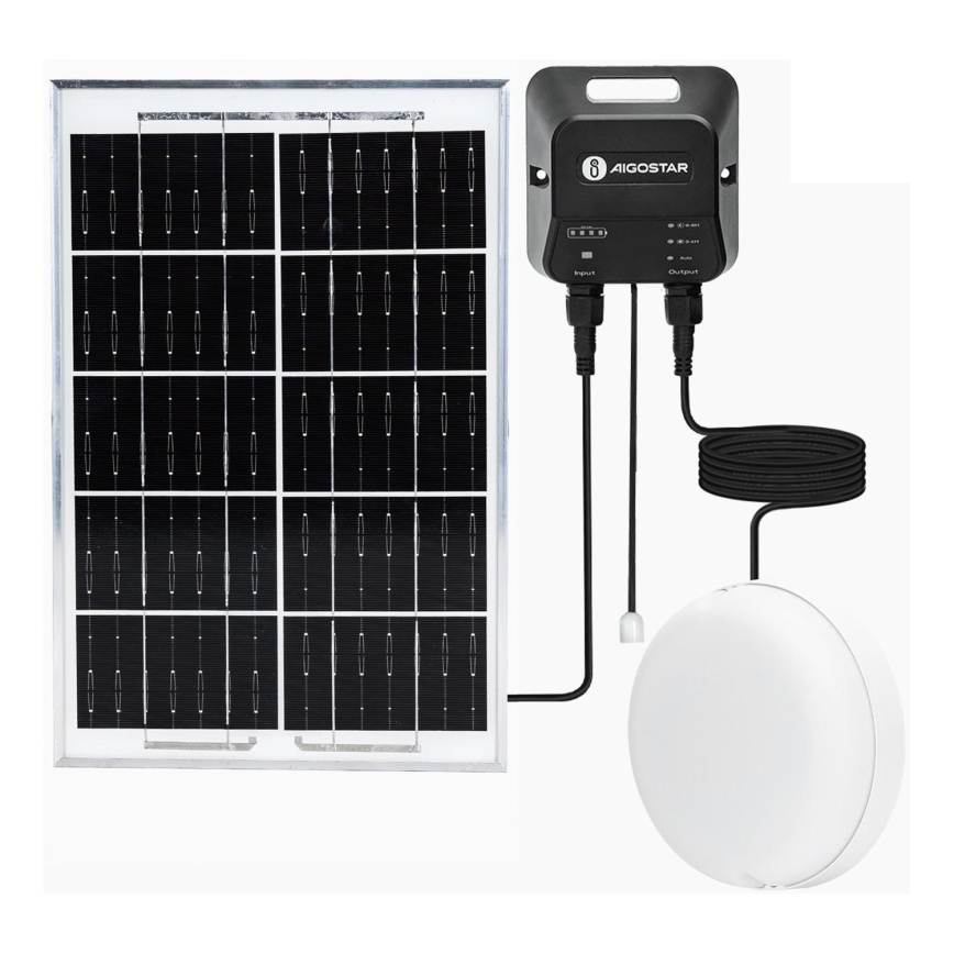 Aigostar - LED Solární svítidlo LED/70W/12V 6000 mAh 6500K pr. 20,5 cm + dálkové ovládání