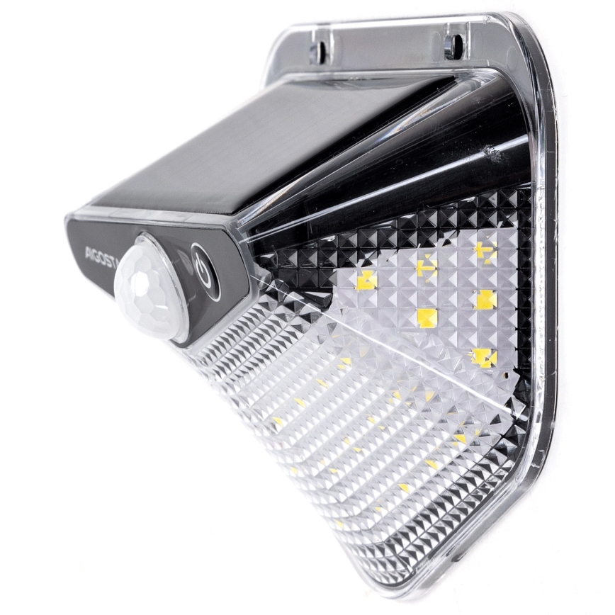 Aigostar - LED Solární svítidlo se senzorem LED/3,7V 6500K 500 mAh IP65 černá