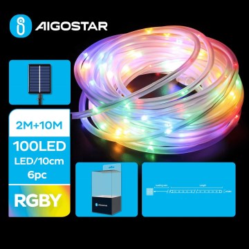 Aigostar - LED Solární vánoční řetěz 100xLED/8 funkcí 12m IP65 multicolor