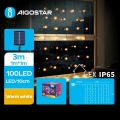 Aigostar - LED Solární vánoční řetěz 100xLED/8 funkcí 4x1m IP65 teplá bílá