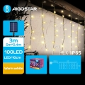 Aigostar - LED Solární vánoční řetěz 100xLED/8 funkcí 8x0,4m IP65 teplá bílá