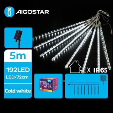 Aigostar - LED Solární vánoční řetěz 192xLED/8m IP65 studená bílá