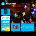 Aigostar - LED Solární vánoční řetěz 50xLED/8 funkcí 12m IP65 multicolor