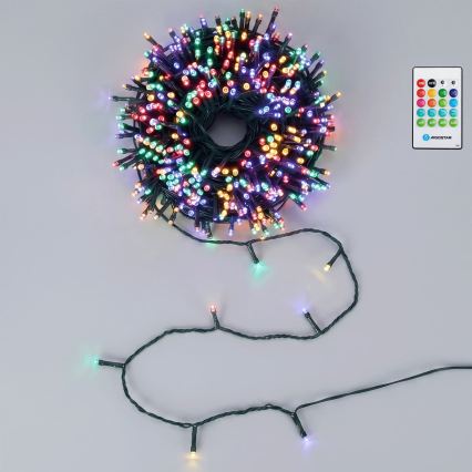 Aigostar - LED Stmívatelný venkovní vánoční řetěz se senzorem pohybu 100xLED/3xAA 12m multicolor + dálkové ovládání