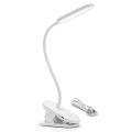 Aigostar - LED Stmívatelná nabíjecí stolní lampa s klipem LED/2,5W/5V bílá