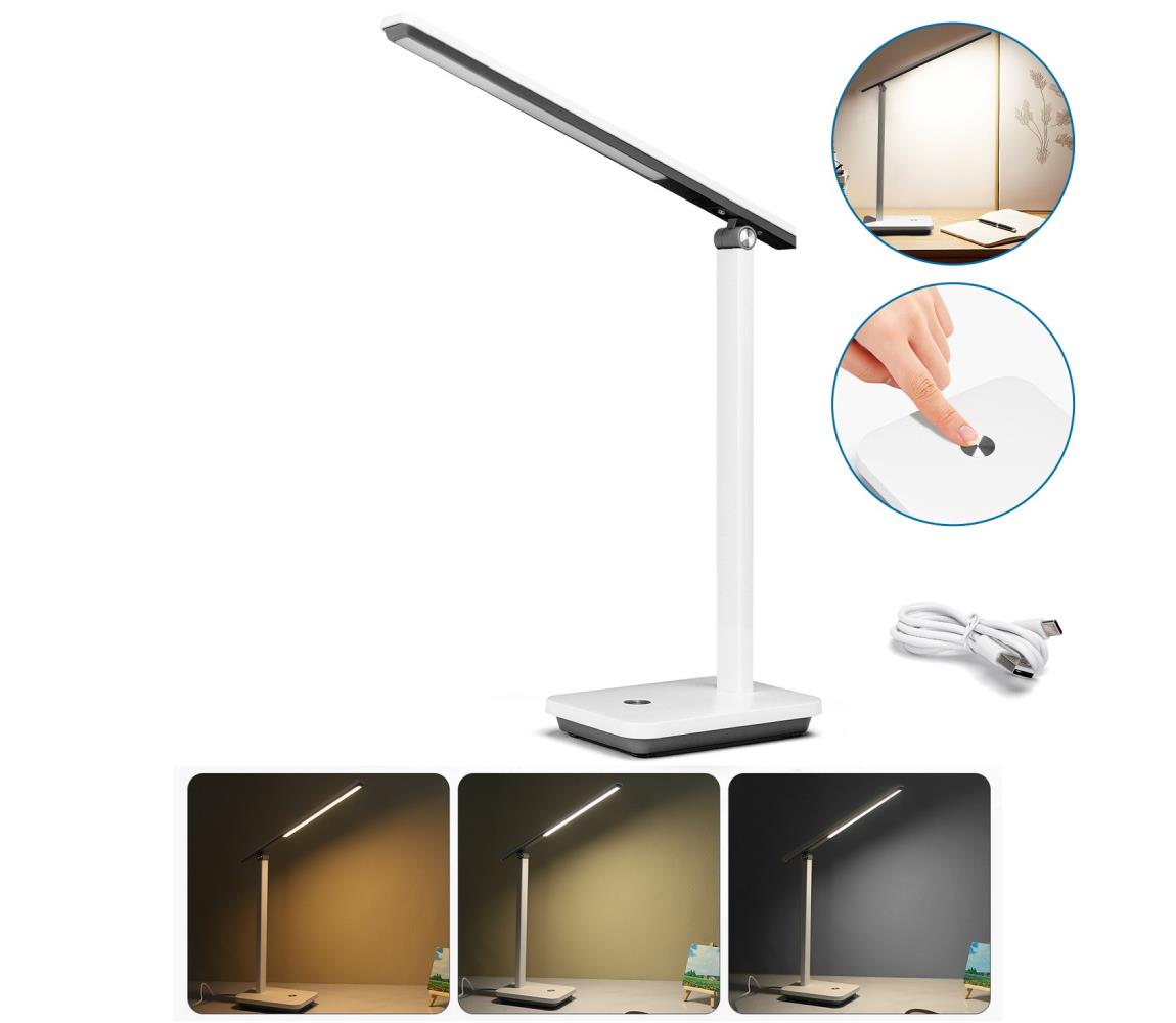  B.V.  - LED Stmívatelná stolní lampa LED/5W/5V 3000-6500K bílá/černá 